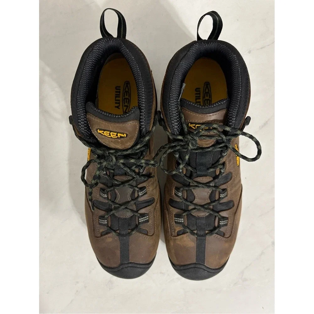 Keen Men's 13EE Brown Utility Detroit XT Steel Toe Leather Work Boots Workwear